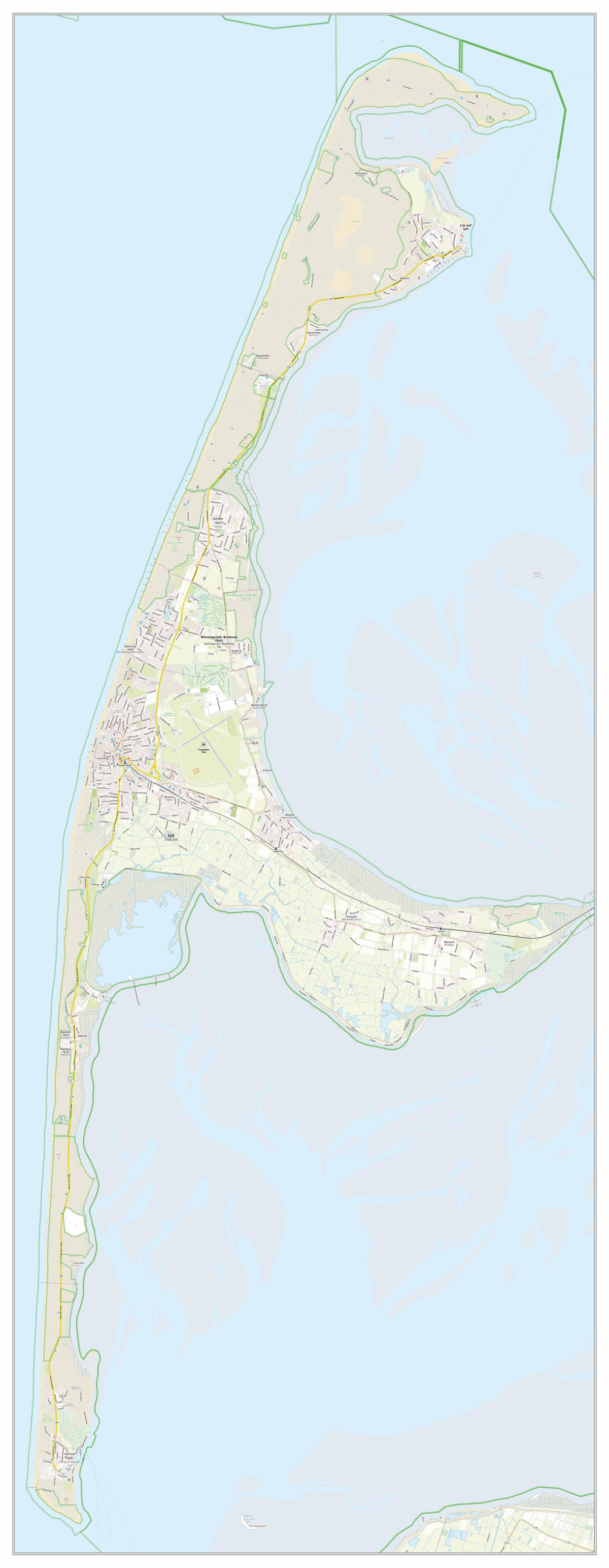 Landkarte Sylt (70 x 180 cm)
