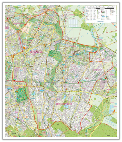 Berlin - Marzahn - Hellersdorf - Stadtplan (85 x 100 cm / 1:12.500)
