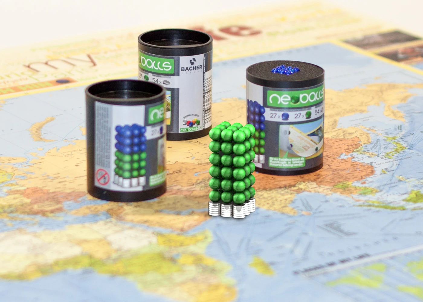 Magnetkugeln - Neoballs für magnetische Landkarten (5 mm / 54 Stück)