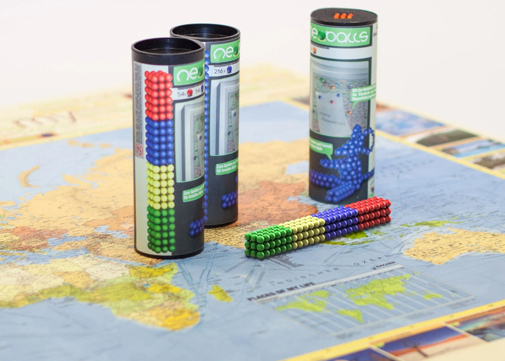 Magnetkugeln - Neoballs für magnetische Landkarten (5 mm / 216 Stück)