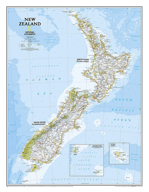 Neuseeland - physisch (60 x 77 cm / 1:2.300.000)