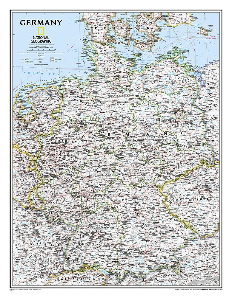 Deutschland - politisch (58 x 76 cm / 1:1.375.000)
