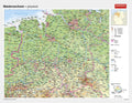 Niedersachsen als physische Schulwandkarte