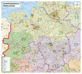 Niedersachsen - Postleitzahlenkarte (100 x 110 cm / 1:320.000)