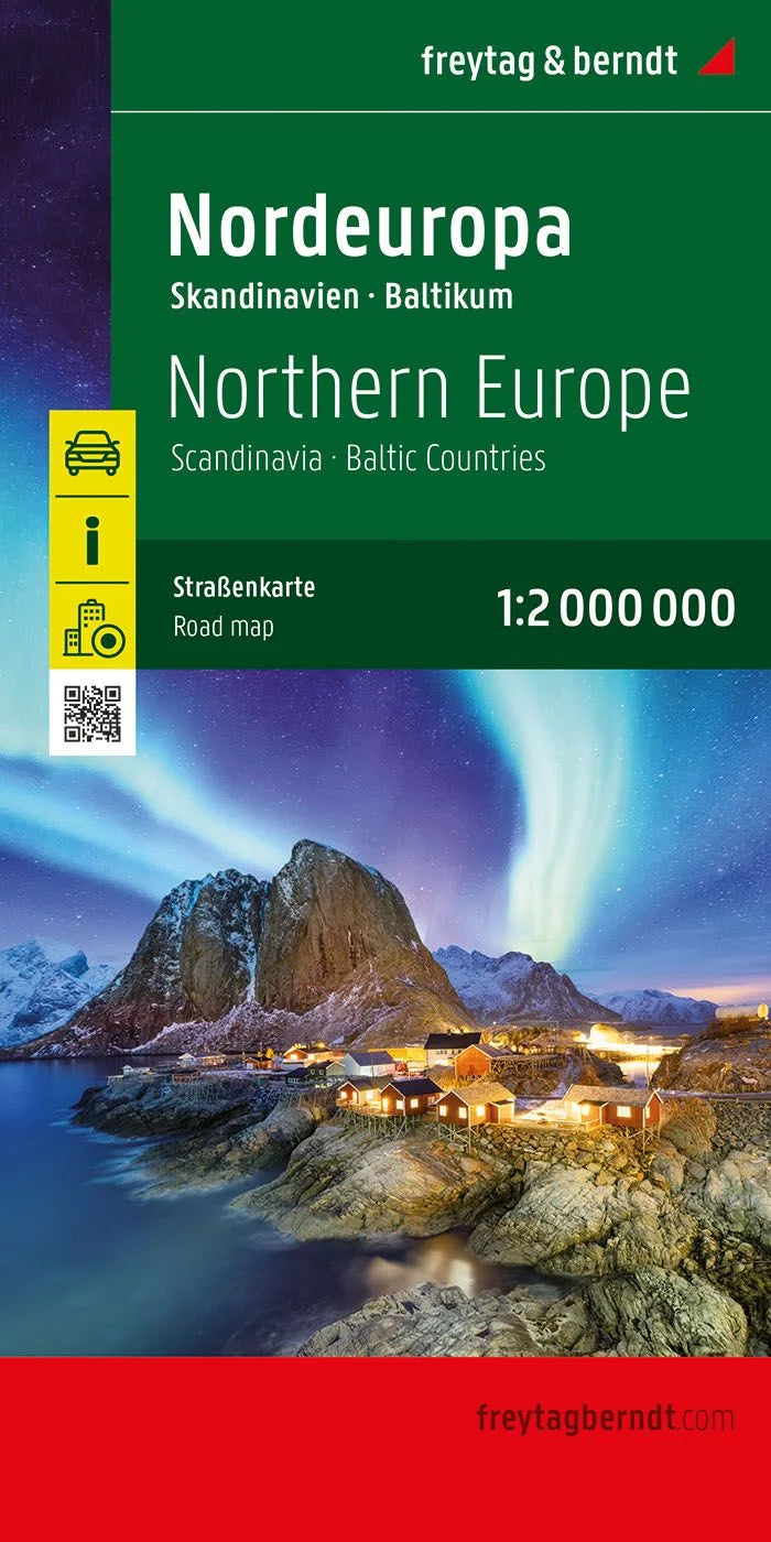Nordeuropa - Straßenkarte (87 x 116 cm / 1:2.000.000)