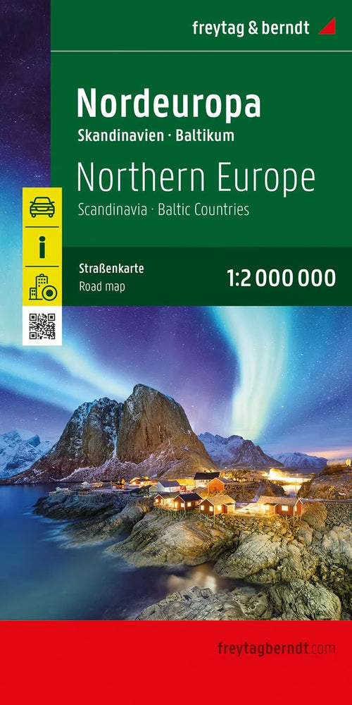 Nordeuropa - Straßenkarte (87 x 116 cm / 1:2.000.000)