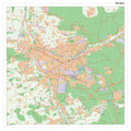 Nürnberg - Stadtplan mit Postleitzahlen (100 x 100 cm / 1:15.000)
