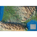Occitanie - Süd-West - Reliefkarte (61 x 41 cm / 1:900.000)