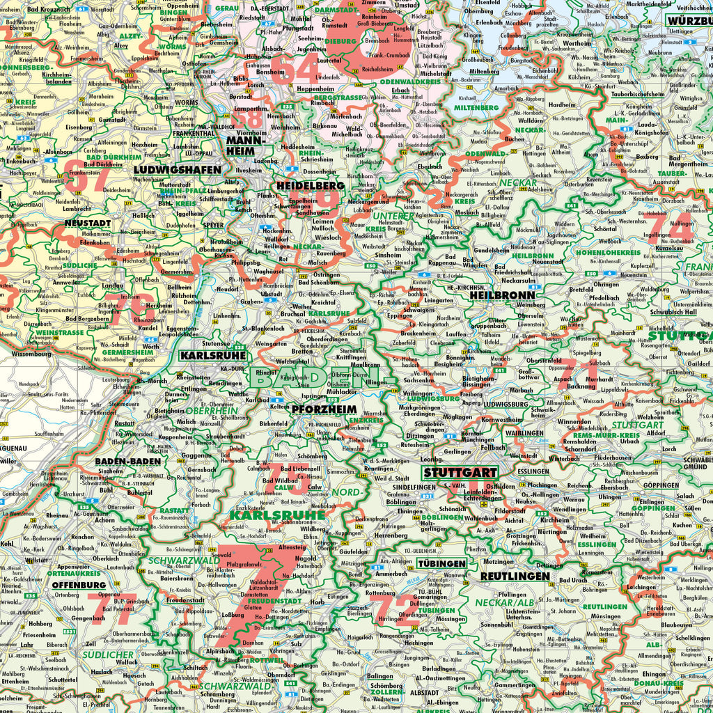 Details der Organisationskarte für Deutschland
