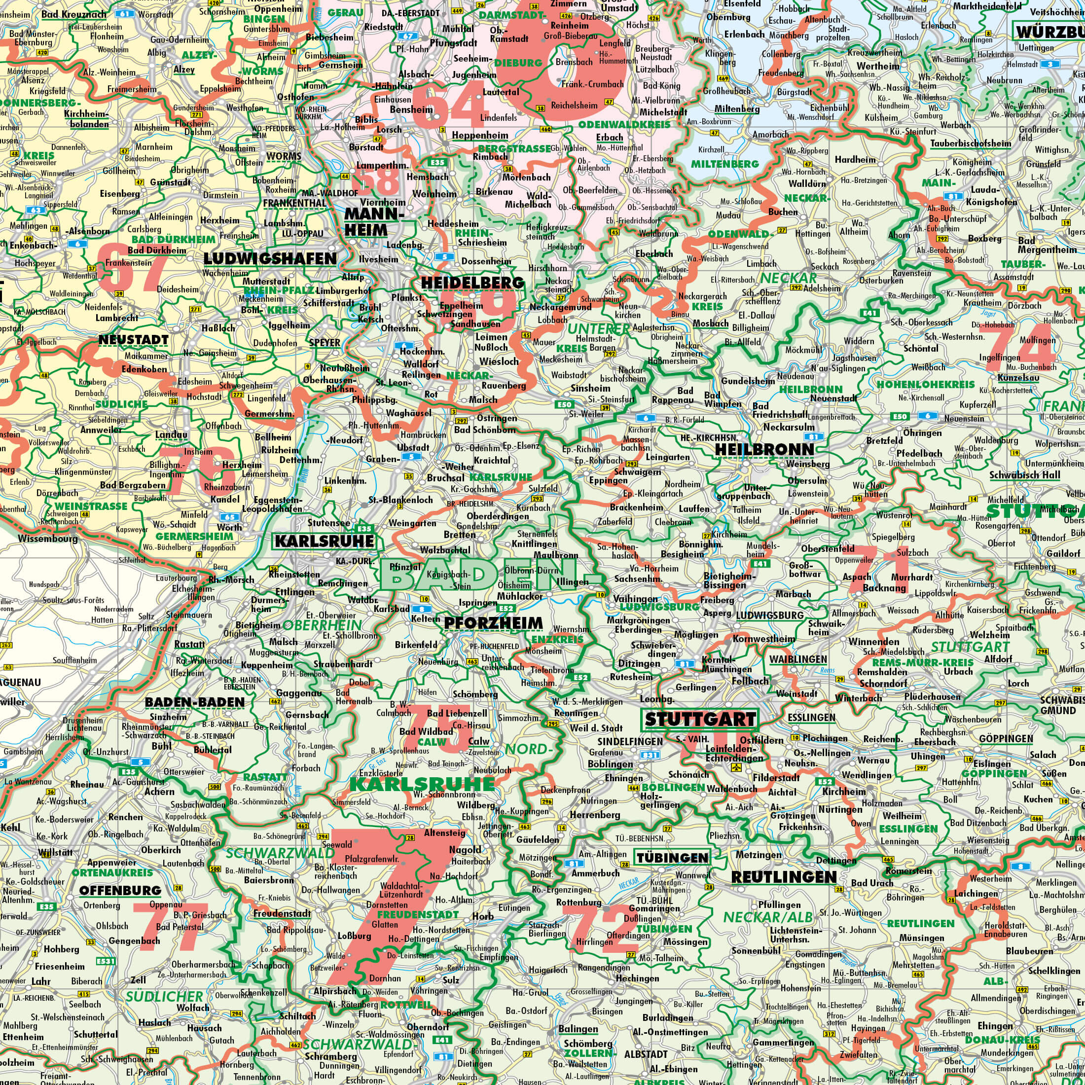 Details der Organisationskarte für Deutschland