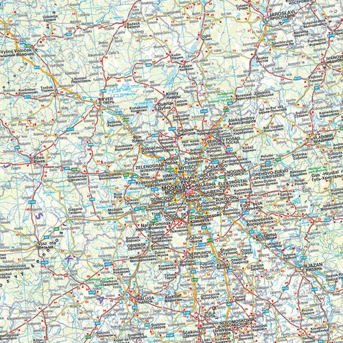 Detailansicht der Straßenkarte von Osteuropa