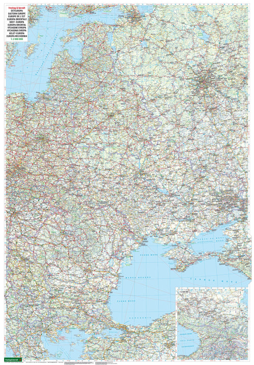 Osteuropa - Straßenkarte (86 x 123 cm / 1:2.000.000)