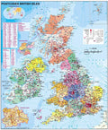 Großbritannien - Postleitzahlenkarte (97 x 119cm / 1:1.200.000)