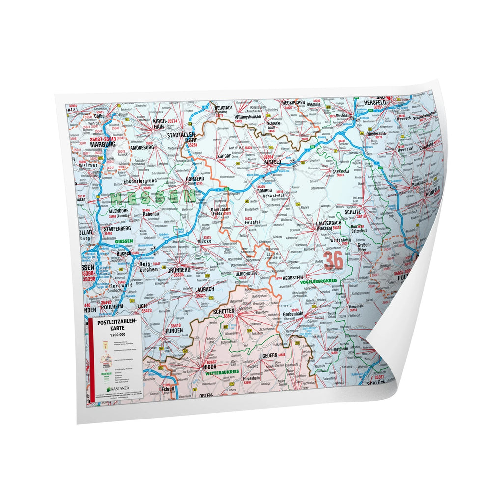 Postleitzahlenkarte Landkreis Rostock