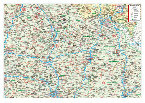 Postleitzahlenkarte Regierungsbezirk Oberfranken