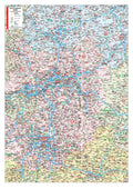 Postleitzahlenkarte Regierungsbezirk Darmstadt