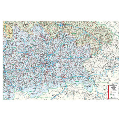 Postleitzahlenkarte Regierungsbezirk Oberbayern