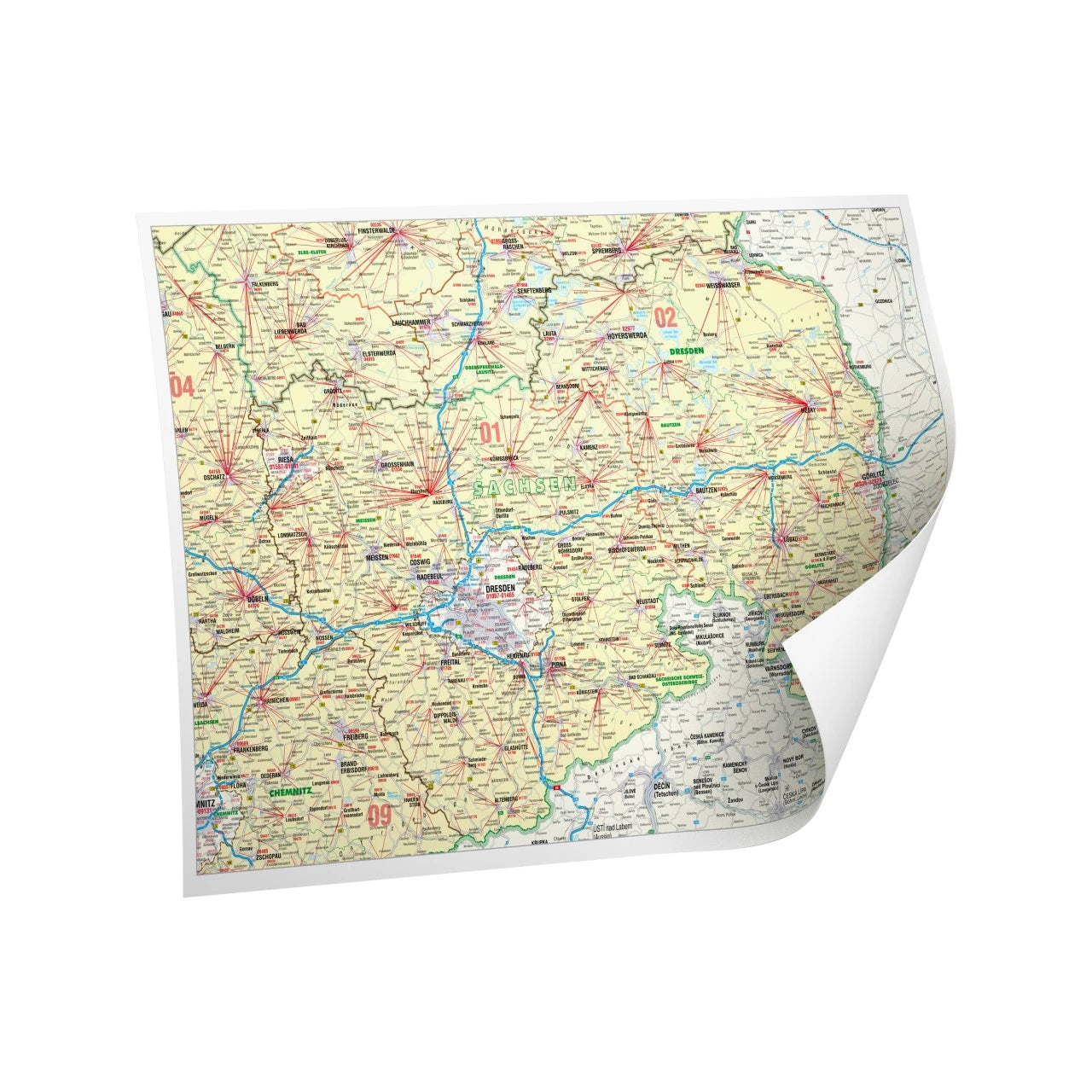 Postleitzahlenkarte Regierungsbezirk Sachsen-Anhalt