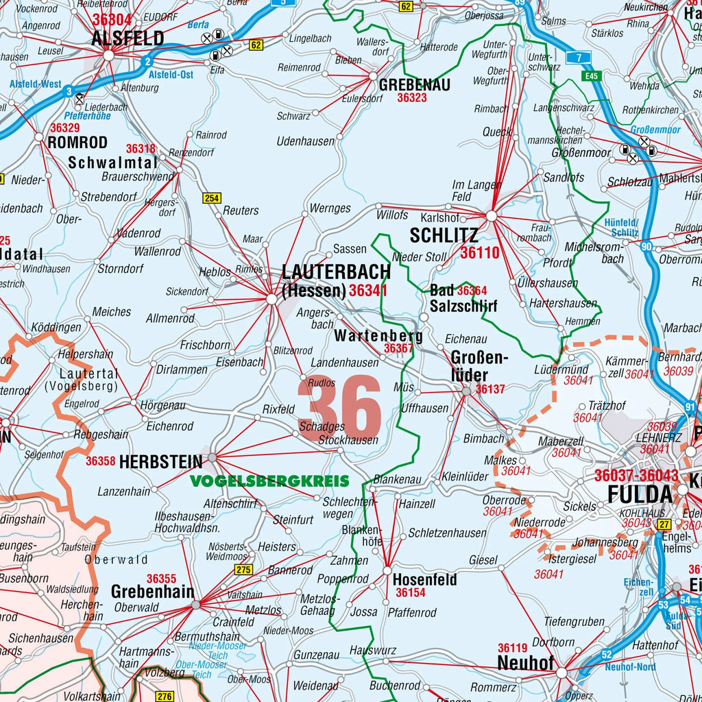 Die Postleitzahlenkarte Stadtkreis Freiburg im Detail
