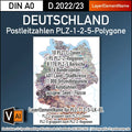Postleitzahlenkarte von Deutschland (PLZ5 / Vektordatei)