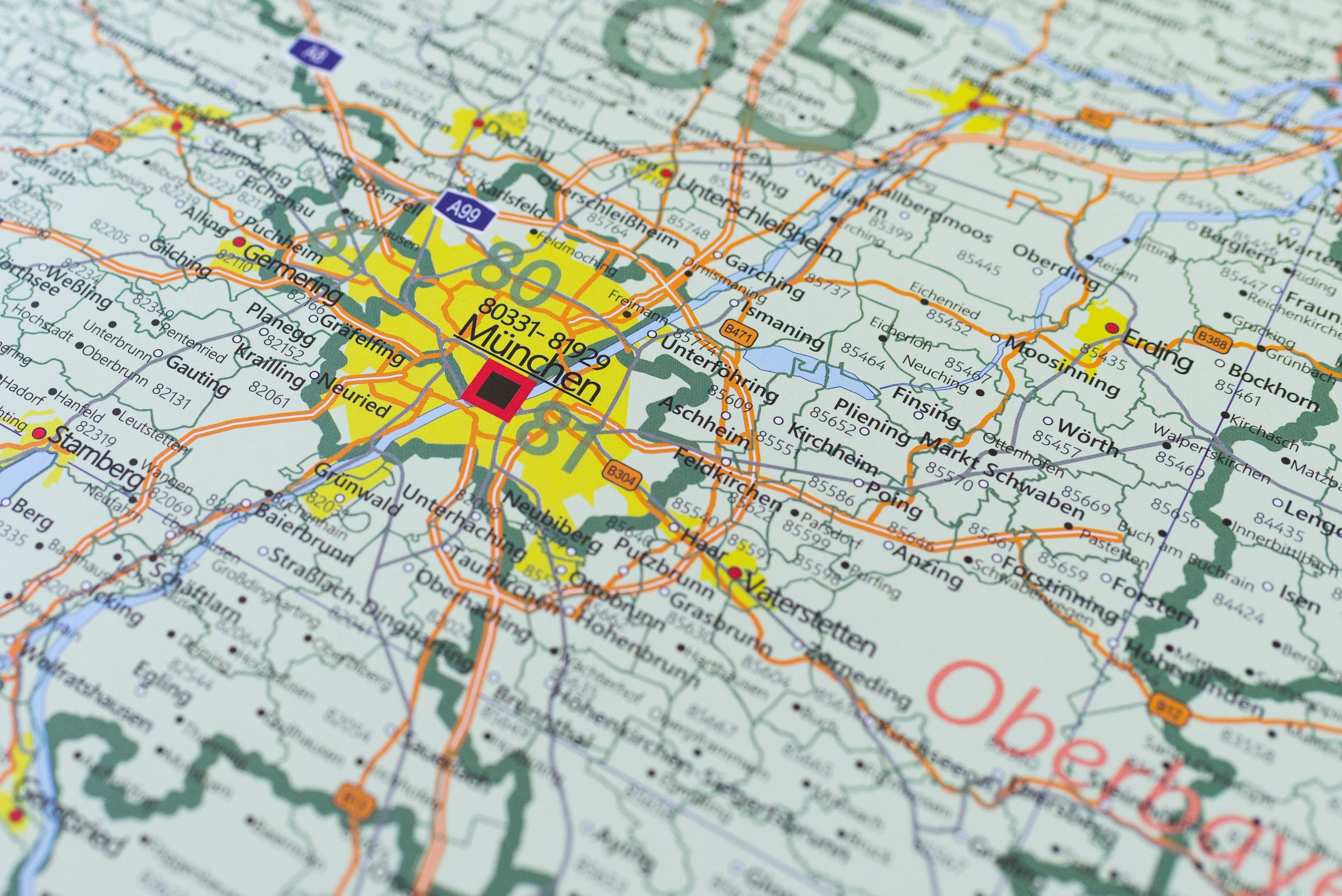 PLZ Region München