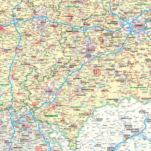 Detailansicht der Postleitzahlenkarte für die Region 0