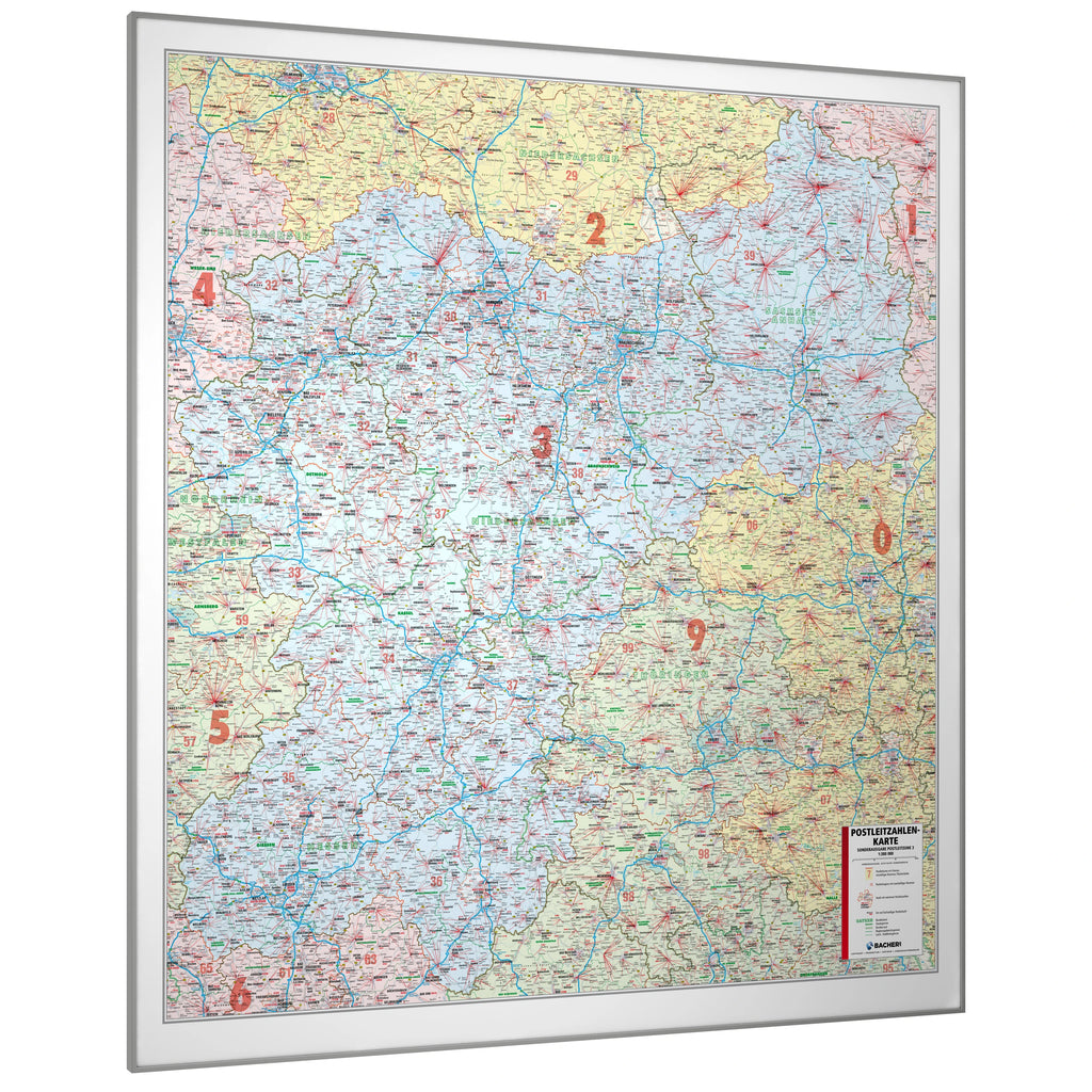 Postleitzone 3 - Postleitzahlenkarte (wählbares Format)
