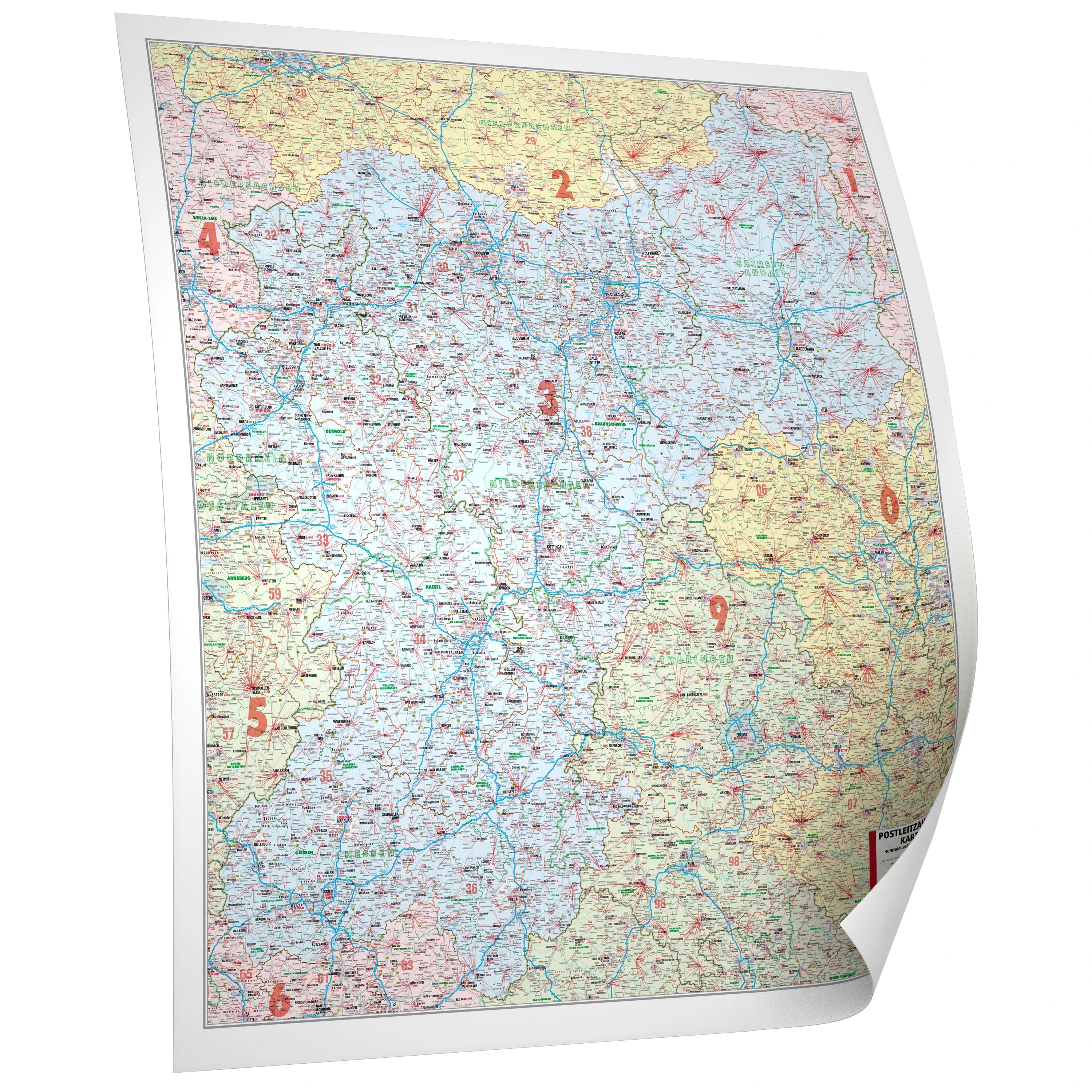 Postleitzone 3 - Postleitzahlenkarte (wählbares Format)