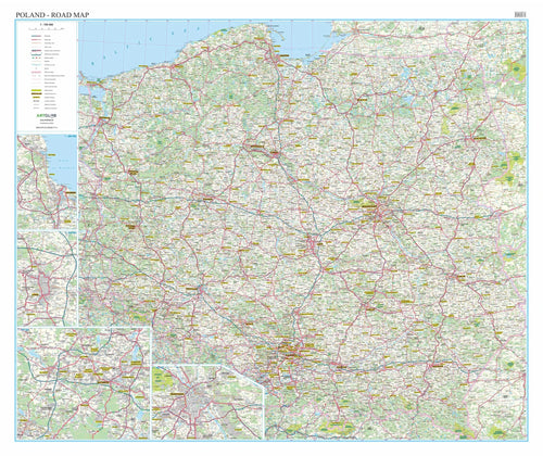 Polen - Straßenkarte (120 x 100 cm / 1:700.000)