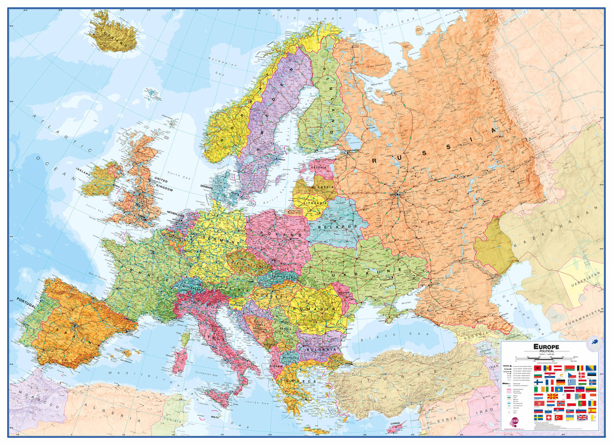 Europa – Politische Landkarte (in 3 Formaten wählbar)