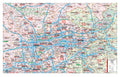 Postleitzahlenkarte Ruhrgebiet 127x81cm