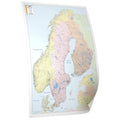 Postleitzahlenkarte Skandinavien 92x127 cm