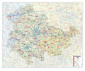 Postleitzahlenkarte Thüringen 112x94cm - Insel