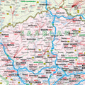 Detailansicht der Postleitzahlenkarte vom Saarland und Rheinland-Pfalz