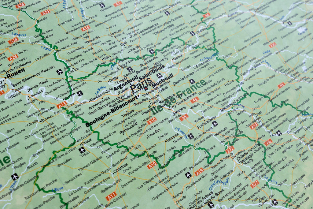 Detailansicht der Region Paris