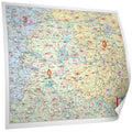 Thüringen - Postleitzahlenkarte (109 x 92 cm / 1:200.000)