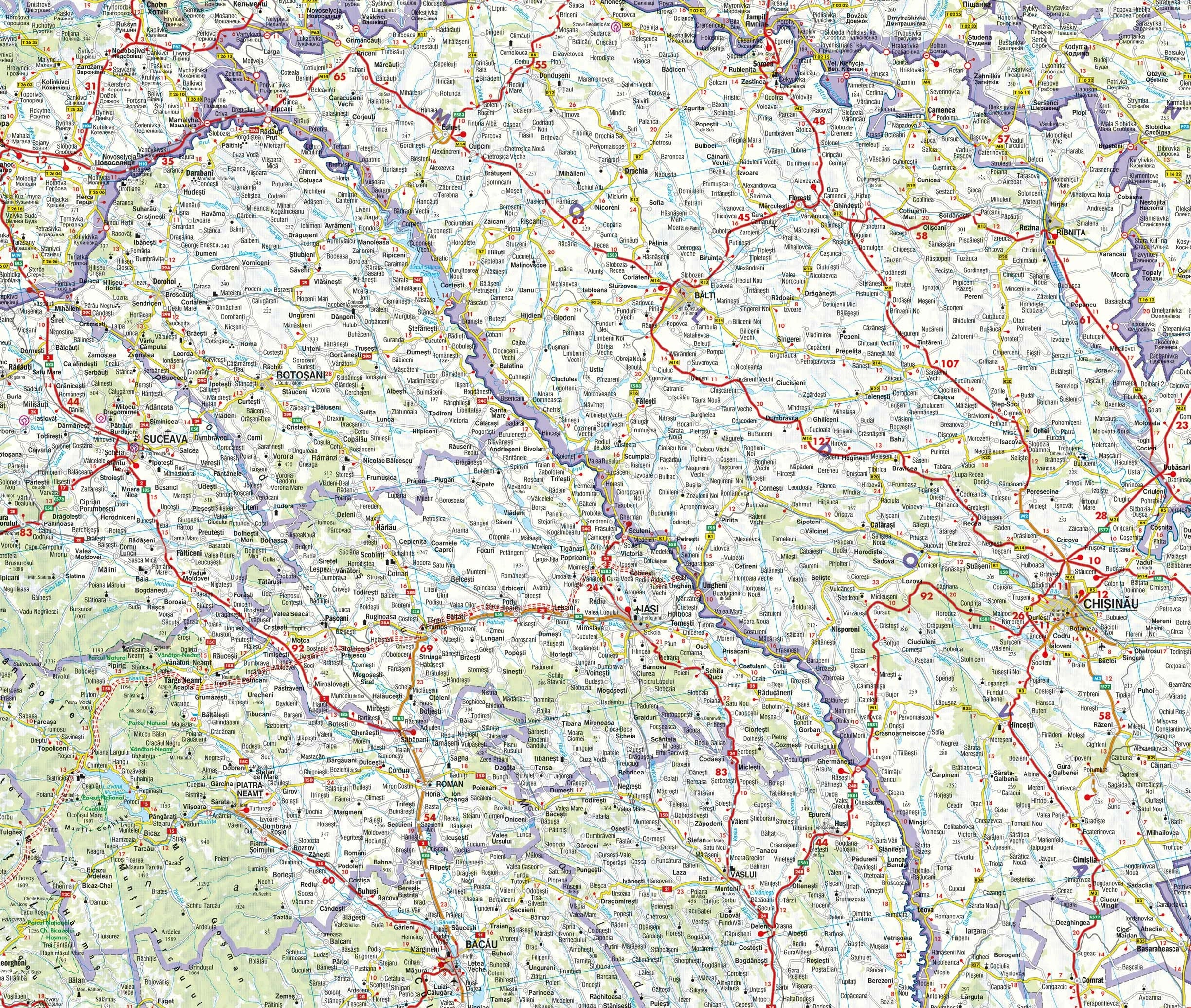 Ausschnitt der Rumänienkarte