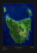 Die Satelliten Karte Tasmanien