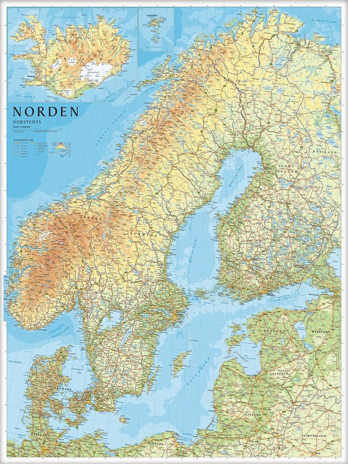 Physische Karte von Skandinavien