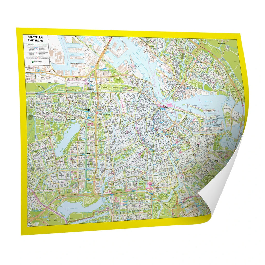 Stadtplan Amsterdam 120x92 cm
