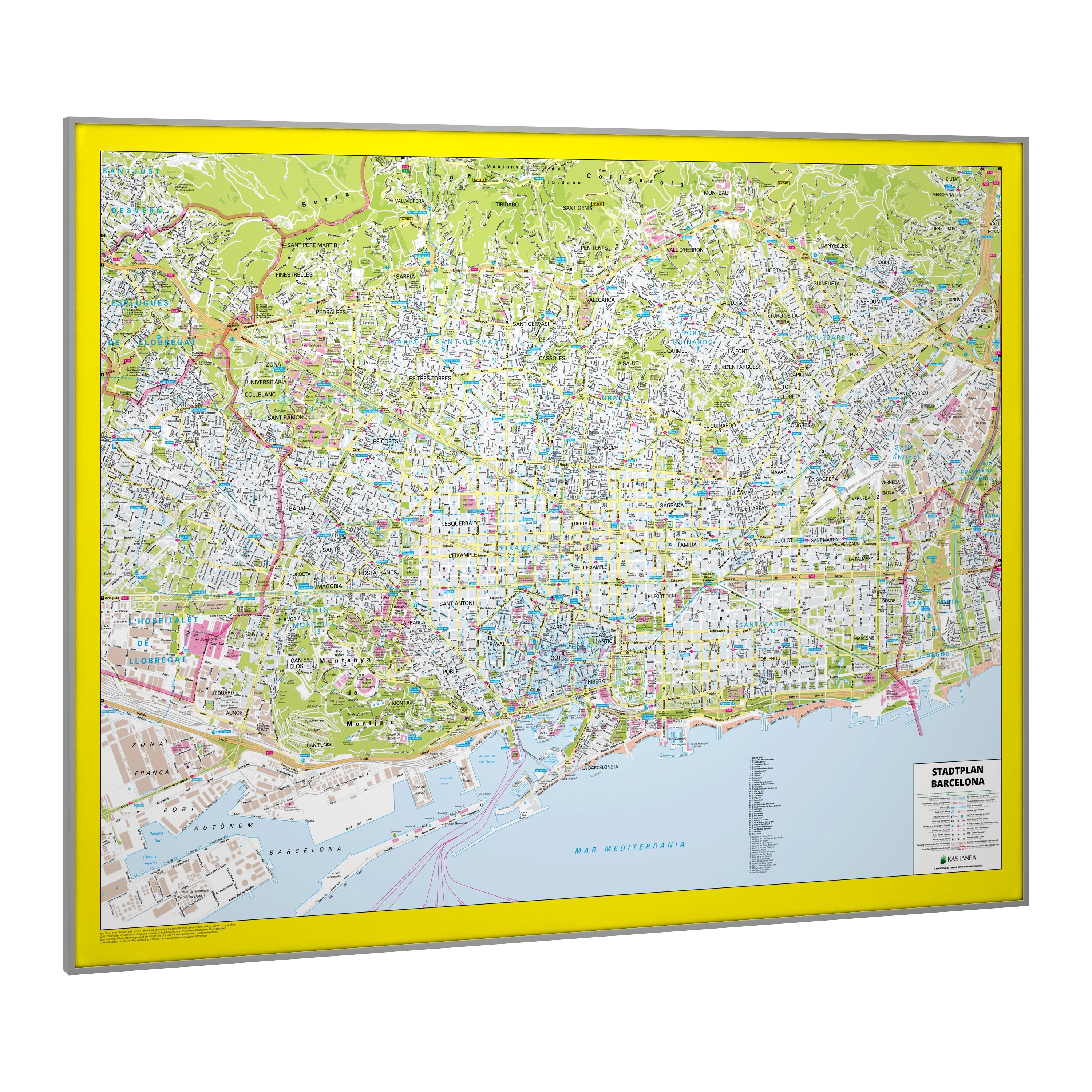 Barcelona - Stadtplan (120 x 93 cm / 1:15.000)