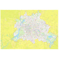 Berlin - Stadtplan mit Postleitzahlen (135 x 95 cm / 1:45.000)