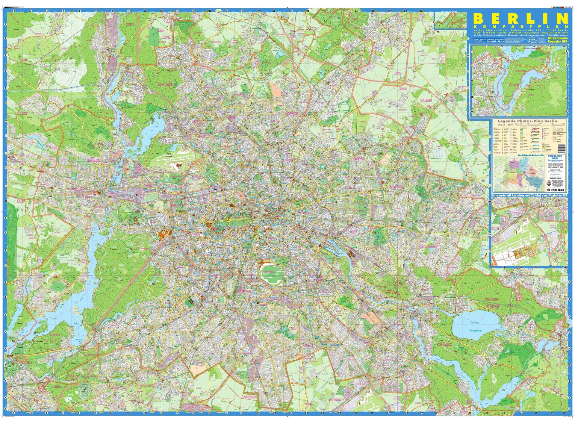 Berlin - Stadtplan (161 x 115 cm / 1:28.500)