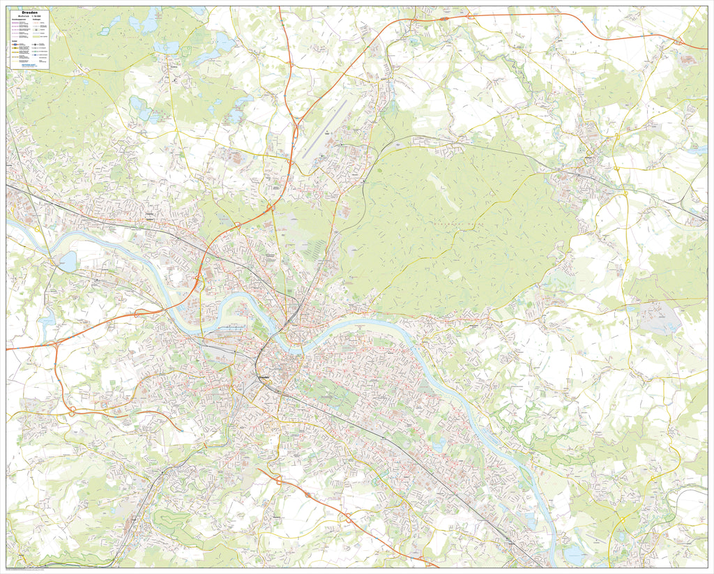 Dresden - Stadtplan (182 x 147 cm / 1:16.000)