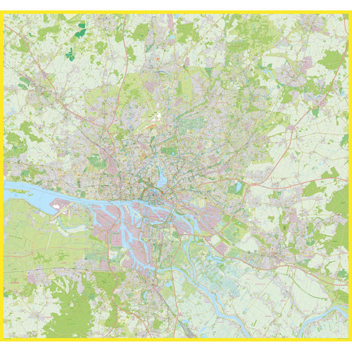 Hamburg - Stadtplan (wählbares Format)