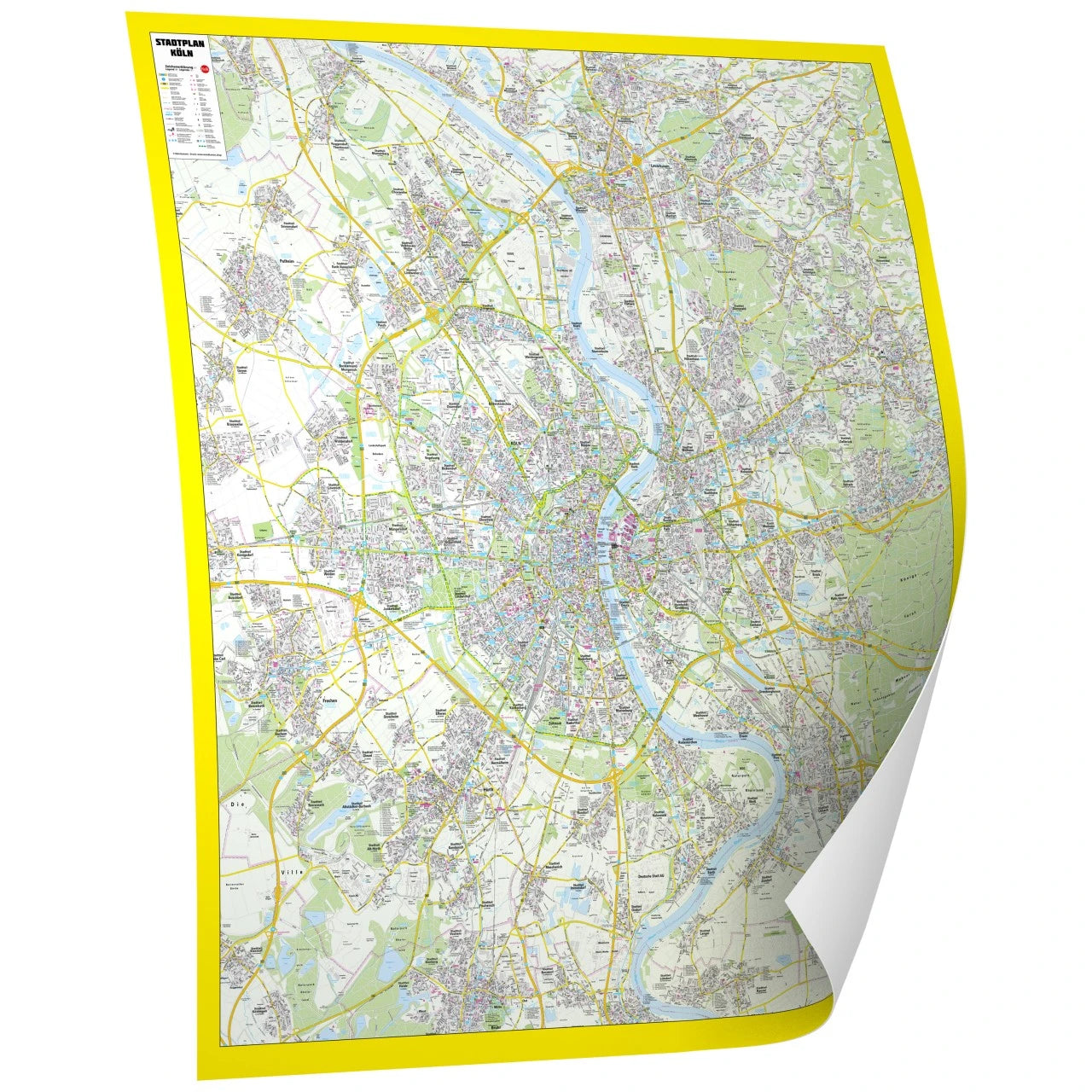 Stadtplan Köln 112x120 cm