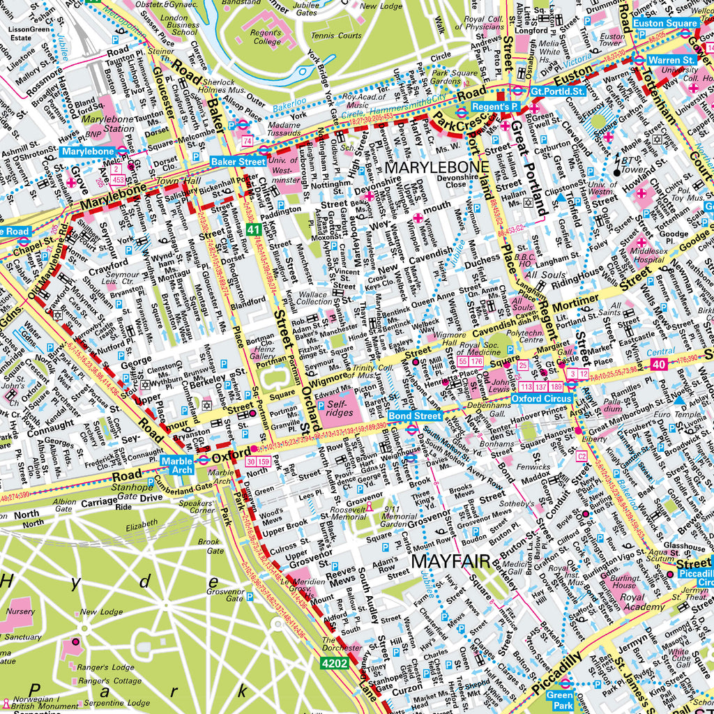 Ausschnitt vom Stadtplan London