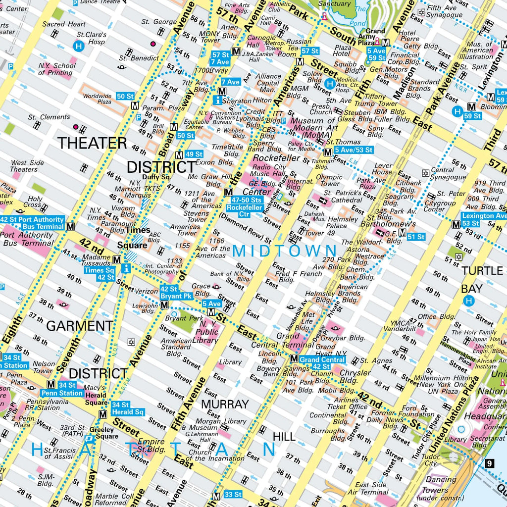 Der Stadtplan New York Poster Papierkarte