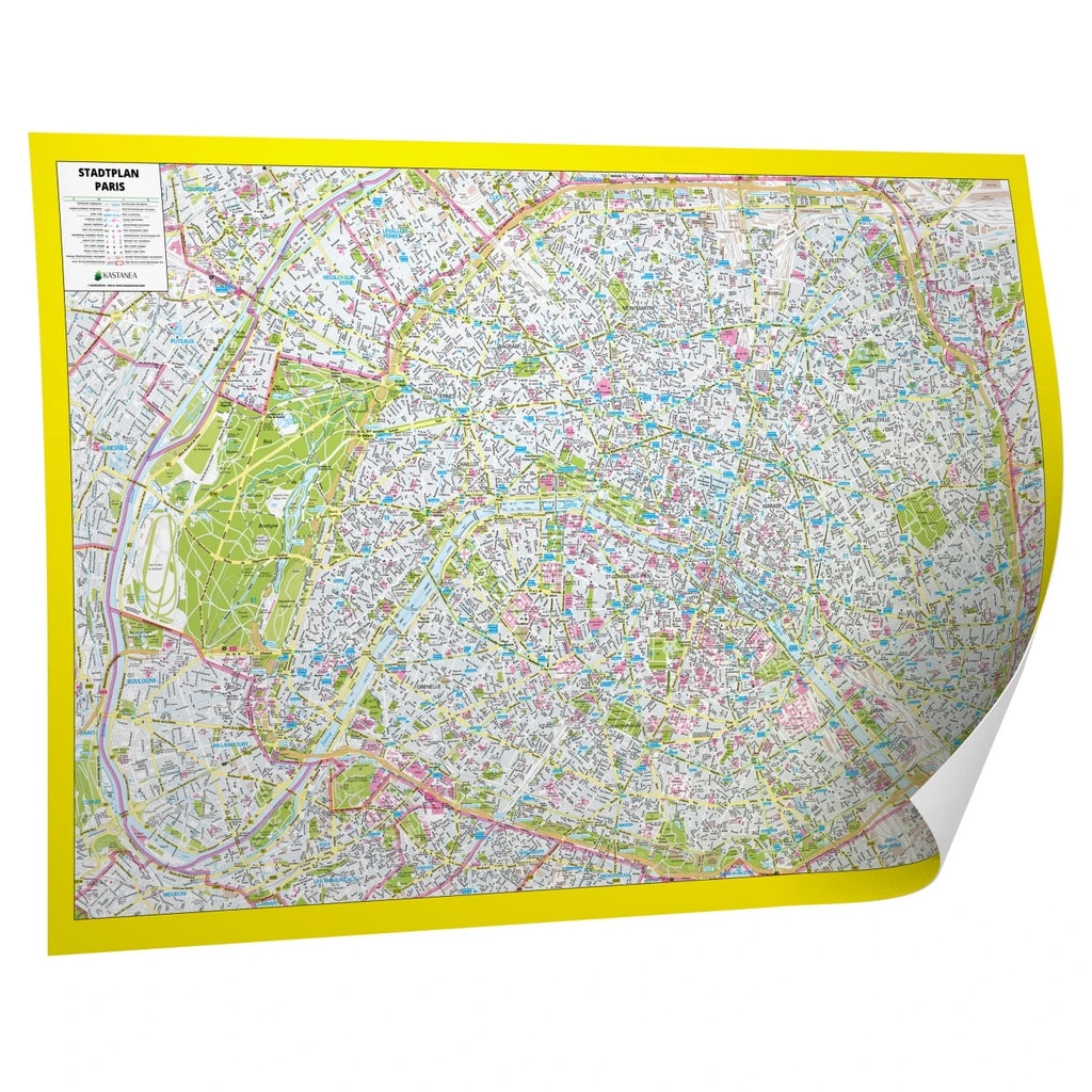 Stadtplan Paris 130x87 cm