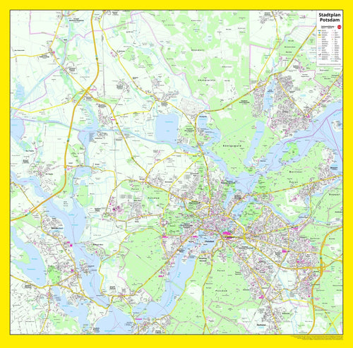 Stadtplan Potsdam 106x104 cm